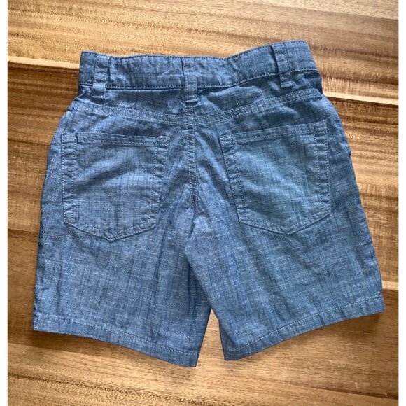 Cat & Jack Boys Blue Chambray Pull-On Shorts With Button & Zip Closure Size 6 - Picture 2 of 11